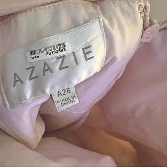 Azazie Blush Pink Chiffon Plus Size Bridesmaid Dress - Picture 4 of 10